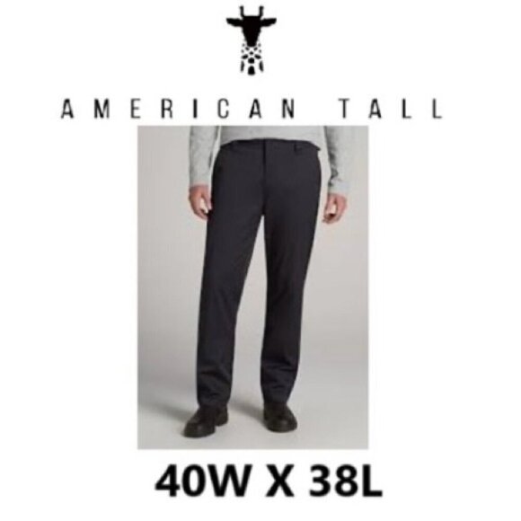 American Tall - LJ&S Men's Straight-Leg Work Pants-Asphalt. Size:40W X38L (1650) - Picture 1 of 13